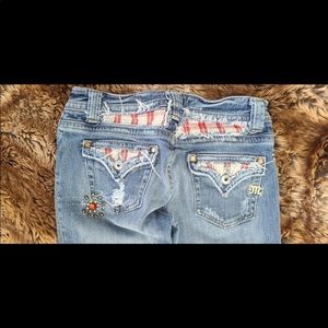 MISS ME DK CORONA plaid jeans